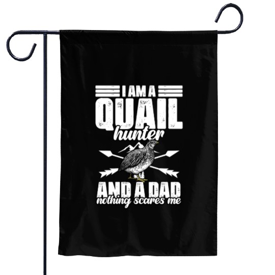 Funny Quail Hunting Hobby Northern Bobwhite Quail Garden Flags