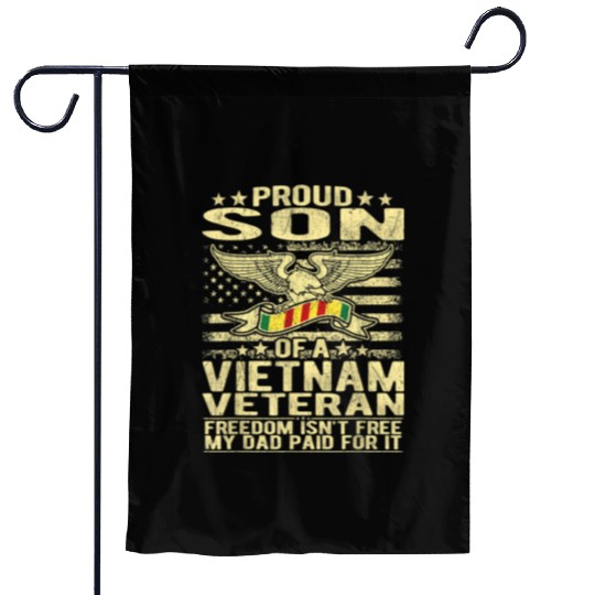 Freedom Isn't Free Proud Son Of A Vietnam Veteran Garden Flags