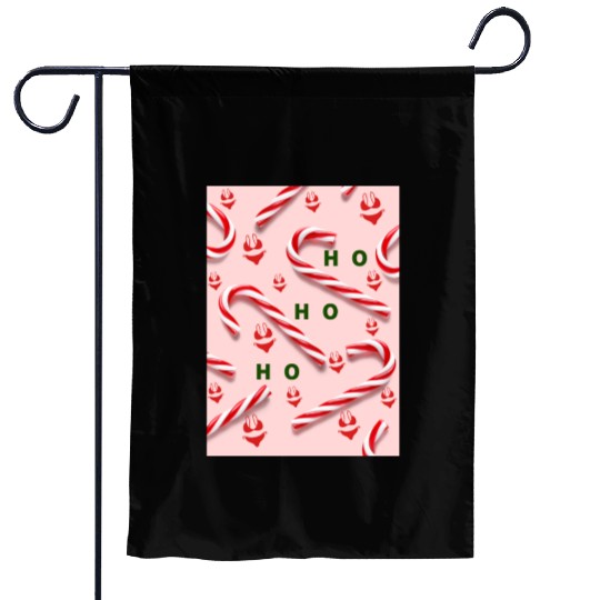 Funny Christmas Candy Canes Garden Flags
