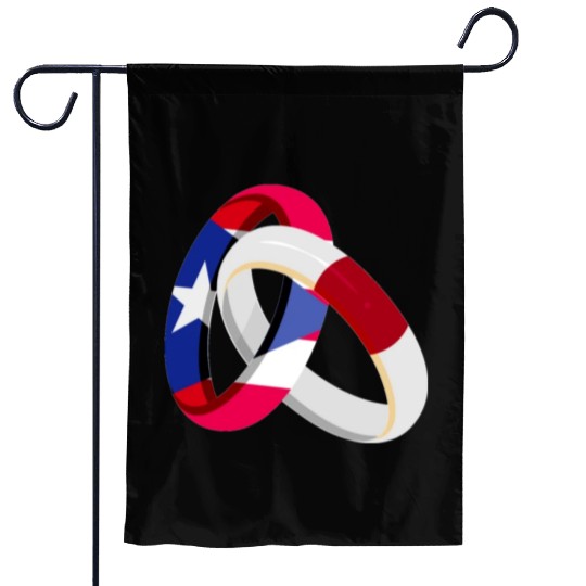 Puerto Rico Flag Japan Grown Ring Marriage Wedding Garden Flags
