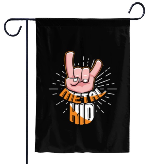 Rock Hand Metal Kid Music Lover Rocker Rock Sign Garden Flags