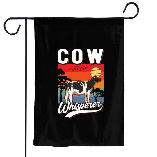 Cow Whisperer Cattle Farmer Garden Flags