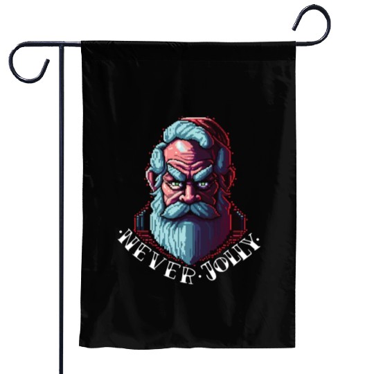 Grumpy Santa Garden Flags