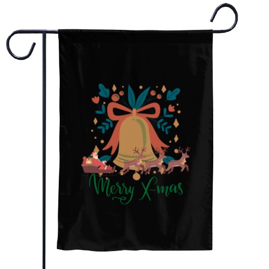 Jingle Bells Merry Christmas Garden Flags