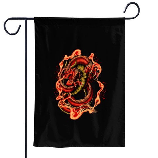 RACING DRAGON Garden Flags