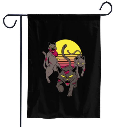 Angry zombie cats Angry zombie cats quote inspirat Garden Flags