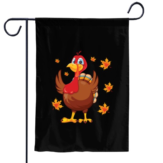 turkey body costume Thanksgiving Day fall autumn Garden Flags