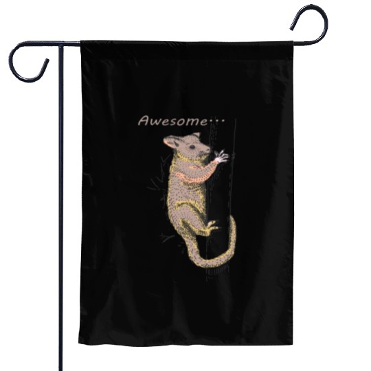 Funny Opossum, Awesome Possum Garden Flags
