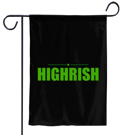 Highrish Weed Marijuana St Patricks Day Garden Flags