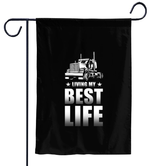 Truck Driver Trucker Gift Garden Flags