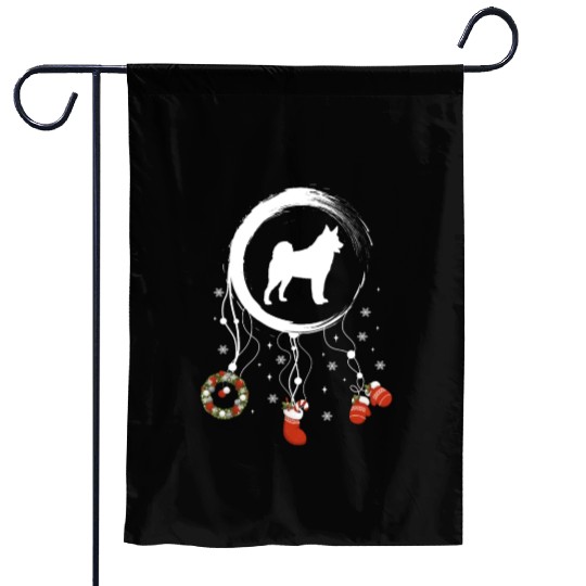 dog dreamcatcher Christmas Norwegian Elkhound Garden Flags