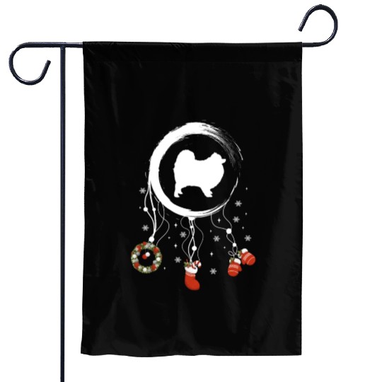 dog dreamcatcher Christmas Pomeranian Garden Flags