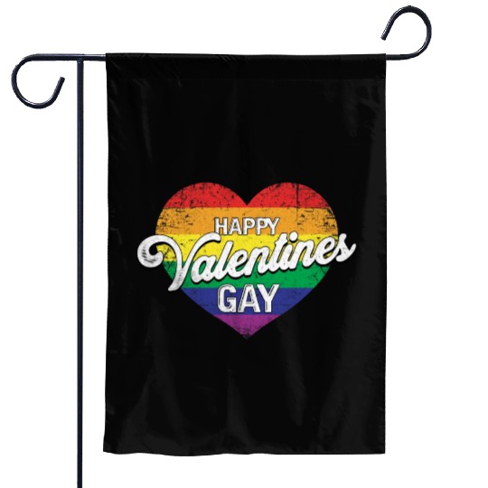 Happy Valentine Gay LGBT Pride Funny Valentine Day Garden Flags