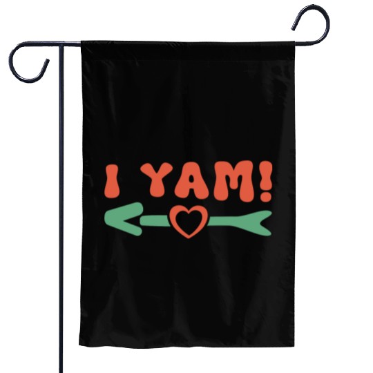 Groovy My Sweet Potato I Yam Couple's Matching Garden Flags
