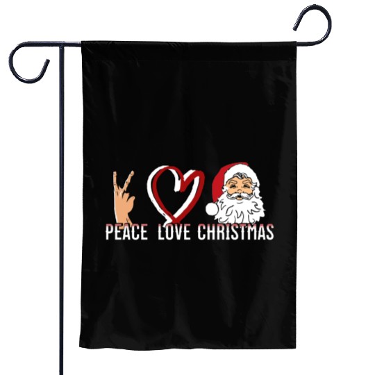 Peace Love Christmas Garden Flags