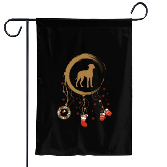 dog dreamcatcher Christmas Rhodesian Ridgeback Garden Flags