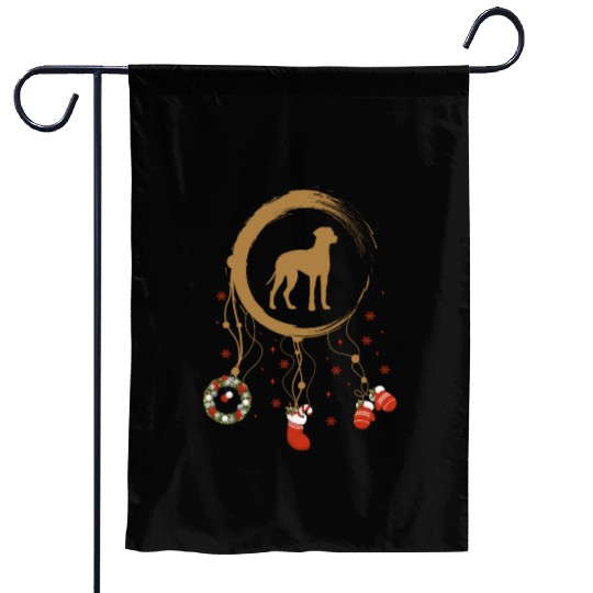 dog dreamcatcher Christmas Rhodesian Ridgeback Garden Flags