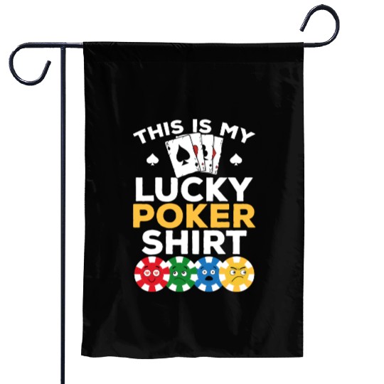 Poker Player - This Is My Lucky Poker Garden Flags - Poke