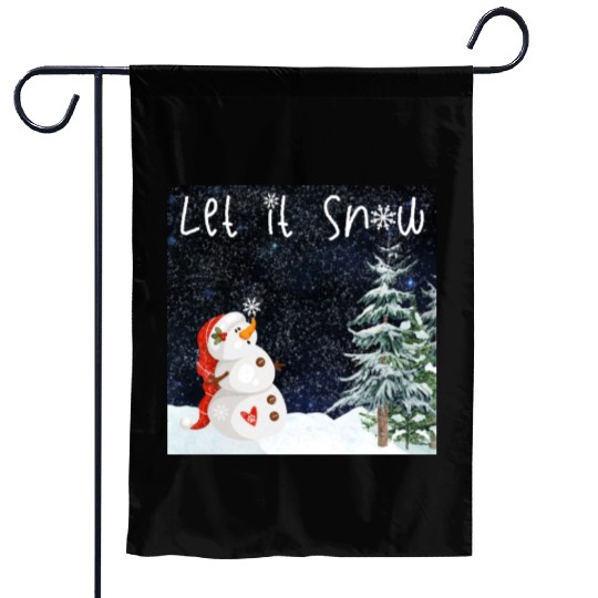 Snowman - Let it snow Garden Flags