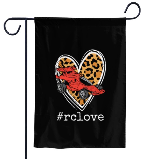RC Love Remote Control Car Racing Leopard Heart Gi Garden Flags