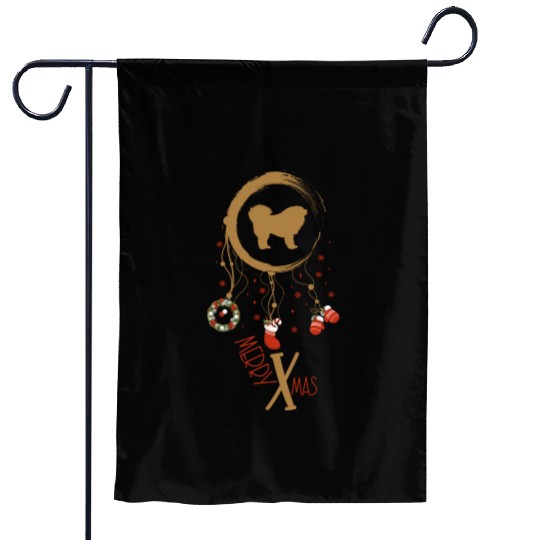dog dreamcatcher Christmas Tibetan Mastiff Garden Flags