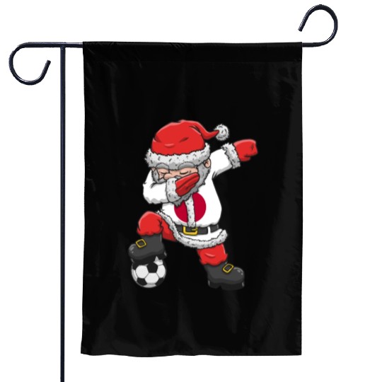 Soccer Boy Dabbing Santa Christmas Jersey Japan Garden Flags