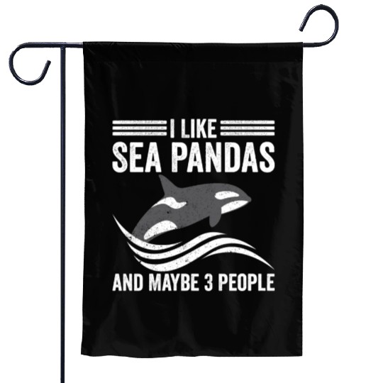 Funny Orca Whale Sea Panda and Maybe 3 People Garden Flags