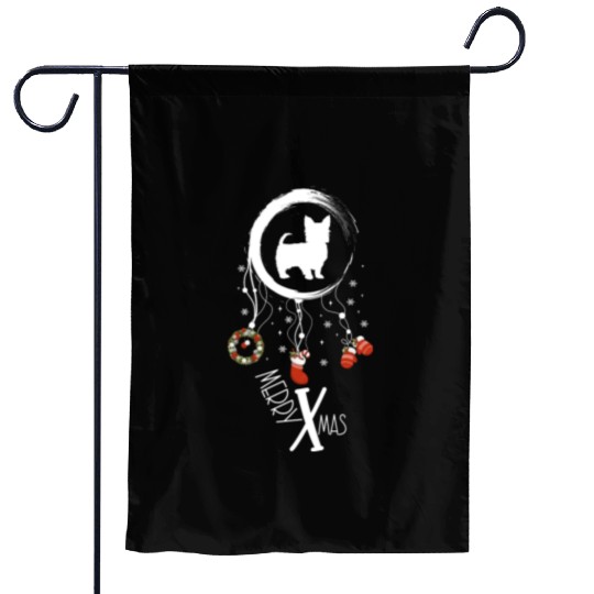 dog dreamcatcher Christmas Yorkshire Terrier Garden Flags