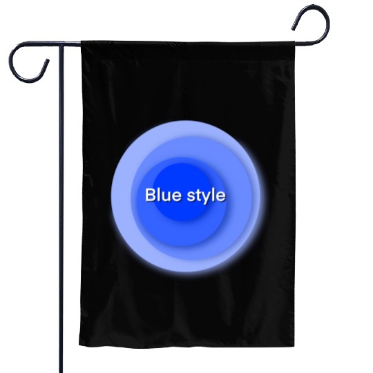Blue style circle combines Garden Flags