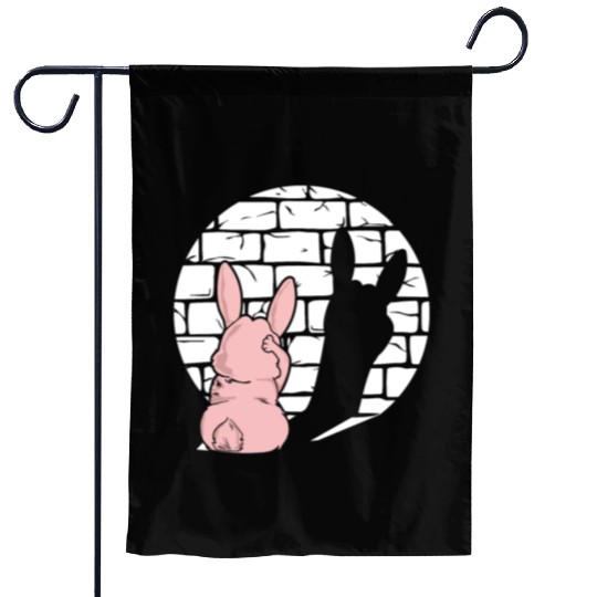 Rock Sign Kawaii Bunny Metal Kid Music Heavy Rock Garden Flags