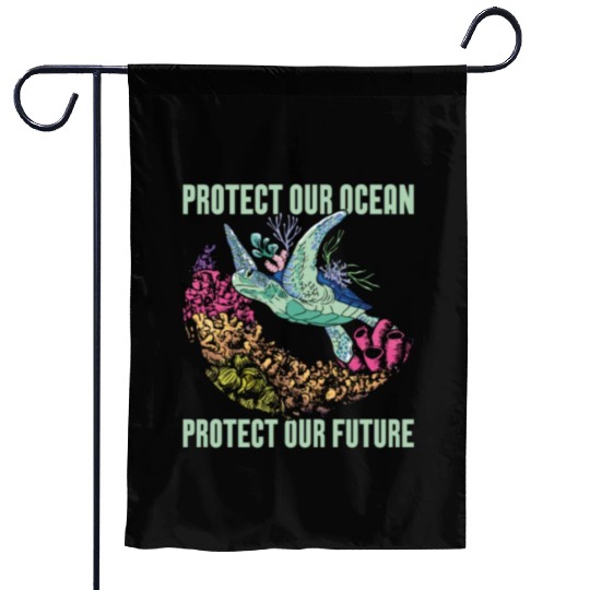 Marine Biology Protect Our Ocean Loves Marine Life Garden Flags
