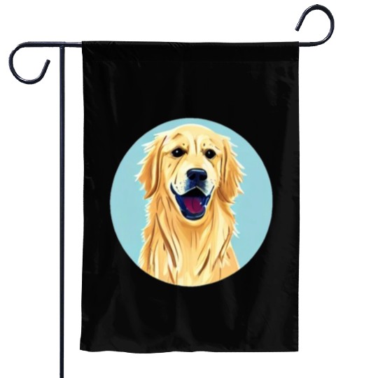 Golden Retriever & Blue Sky Garden Flags
