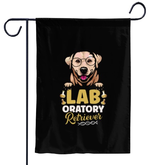 Laboratory Retriever Science Biology Teacher Dog Garden Flags