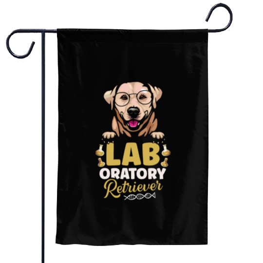 Laboratory Retriever Science Biology Teacher Dog Garden Flags