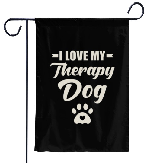 I Love My Therapy Dog Garden Flags