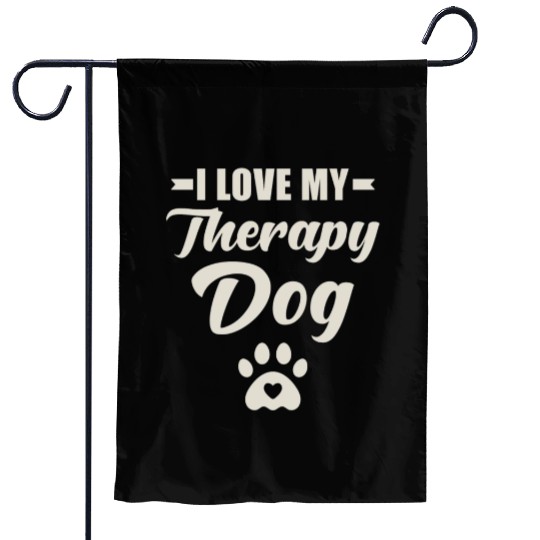 I Love My Therapy Dog Garden Flags