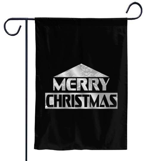 Merry christmas silver Garden Flags
