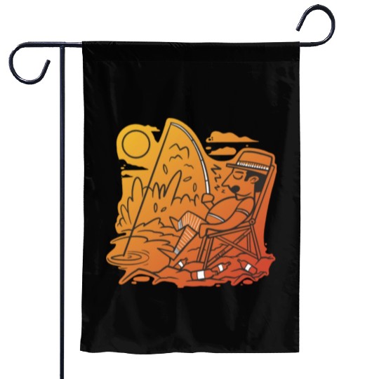 Fisherman sleeping fishing Fisherman sleeping fish Garden Flags