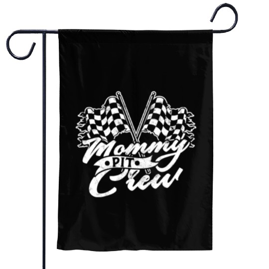 Mommy Pit Crew - racing Garden Flags