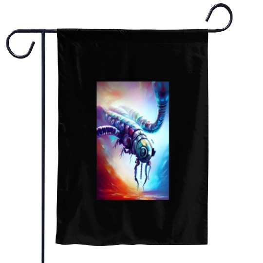 Alien insect Garden Flags