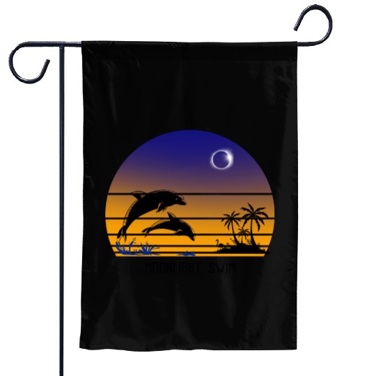 MOONLIGHT SWIM Garden Flags