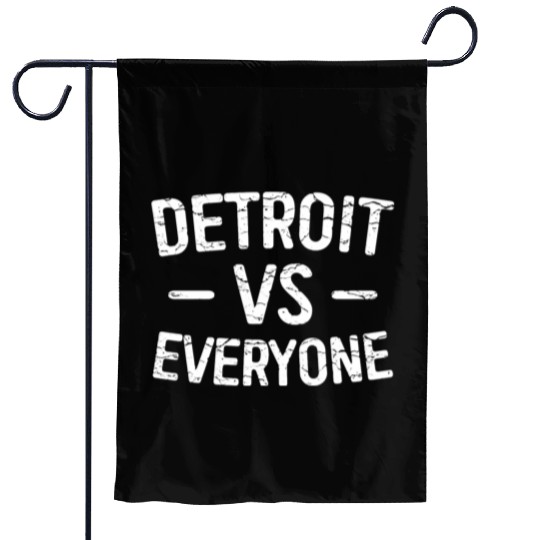 Detroit Vs Everyone Funny Michigan Garden Flags