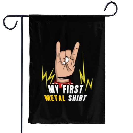 Rock Sign Rocker Hand Metal Kid First Metal Garden Flags