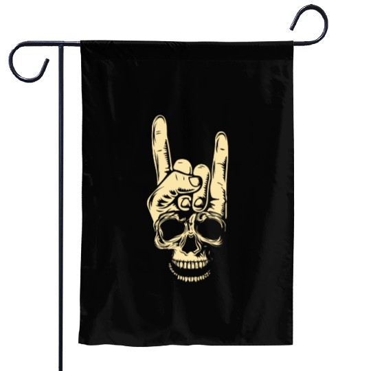Bone Rocker Skeleton Rock Music Love Rock Metal Garden Flags