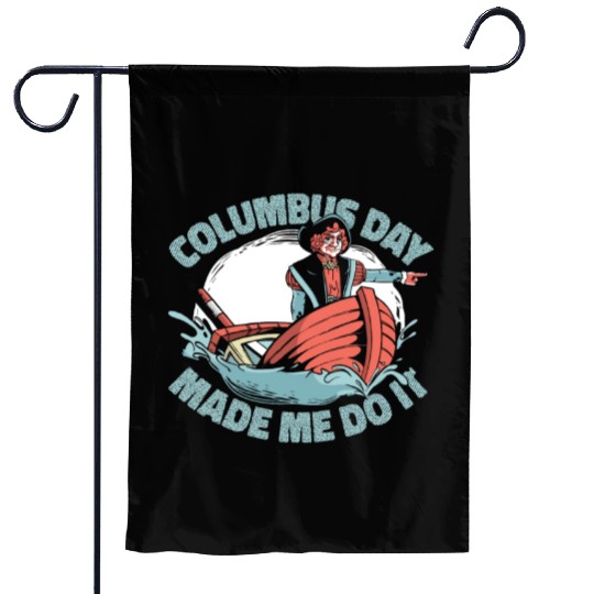 Columbus Day 1492 Garden Flags