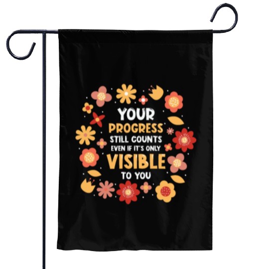 Progress Life Quotes Positive Message Wisdom Garden Flags