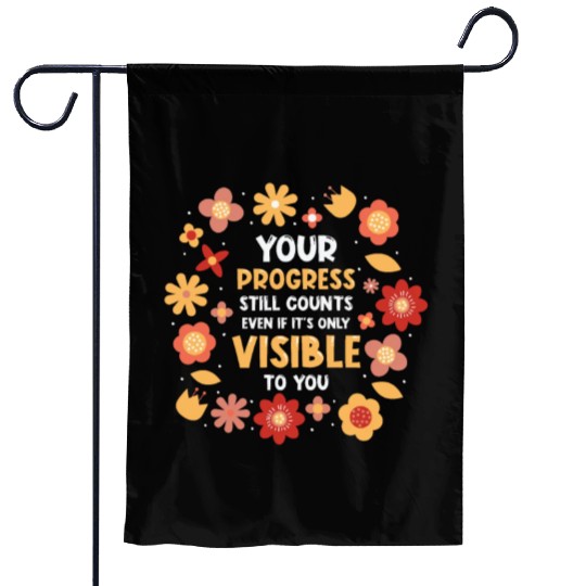 Progress Life Quotes Positive Message Wisdom Garden Flags