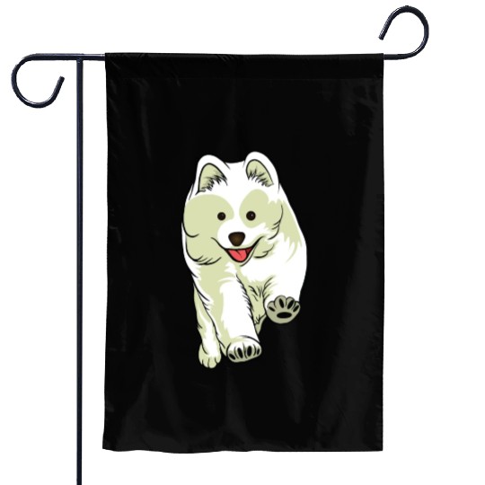 Samoyed Cute White Dog Owners Pet Lover Gift Ideas Garden Flags