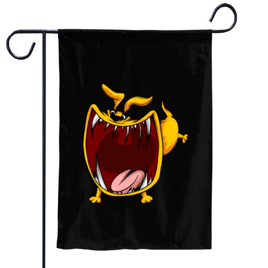Scary Big Mouth Dog Owners Pet Lover Gift Ideas Garden Flags