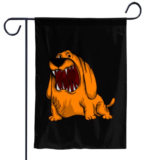 Scary Big Mouth Dog Owners Pet Lover Gift Ideas Garden Flags